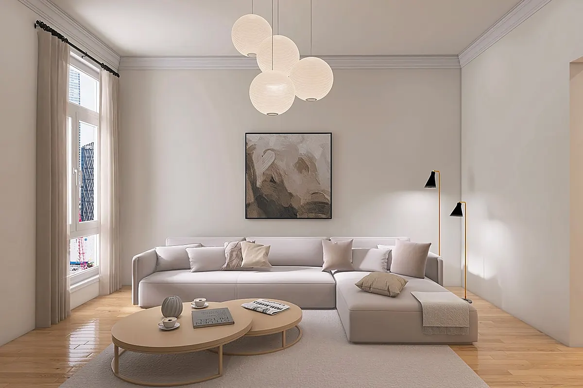 Styled living area interior, design reference for Desa Chemor Impian